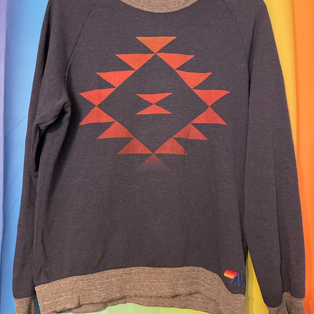 ⚡️Aviator Nation Sweatshirt S blue gray and red